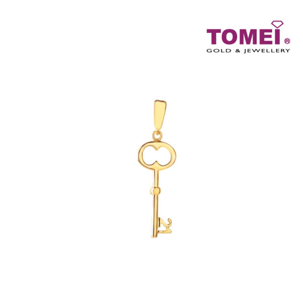 1000x1000px_0005s_0001_9P-PT0087-1C_1 TOMEI Key with Timeless Vibes Pendant, Yellow Gold 916