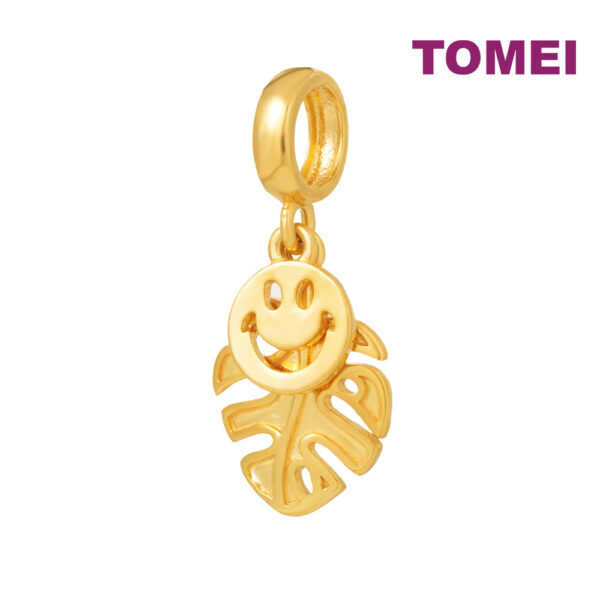 TOMEI Chomel Collection Happiness Leaf Charm, Yellow Gold 916