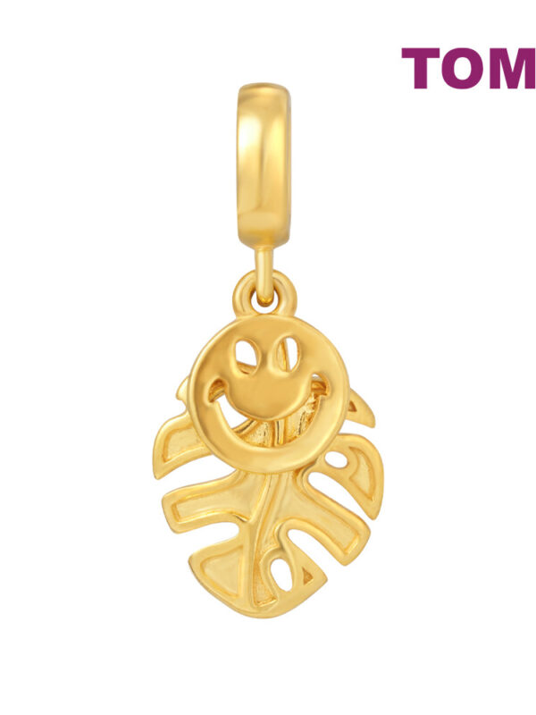 1000x1000px_0007s_0001_Layer14 TOMEI Happiness Leaf Charm, Yellow Gold 916