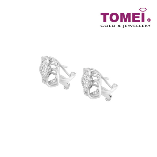 TOMEI Diamond Earrings, White Gold 750