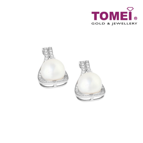 TOMEI Earrings, Diamond Pearl White Gold 750