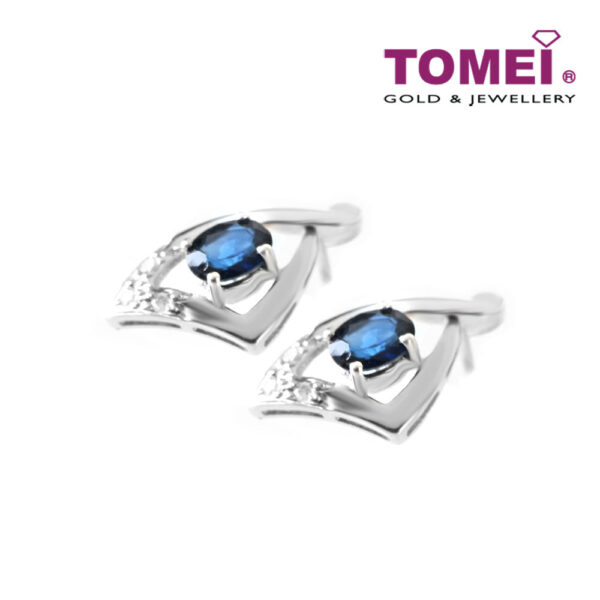 1000x1000px_SQ0001013_2 TOMEI Marilee Earrings, Sapphire Diamond White Gold 750 (E306)