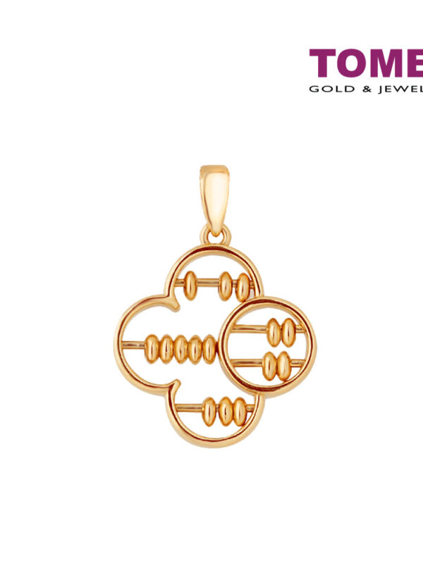 1000x1000px__0001_6 TOMEI Clover Abacus Pendant, Yellow Gold 916