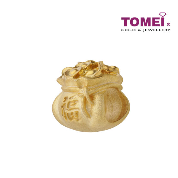 TOMEI Chomel Collection Money Bag Charm, Yellow Gold 916