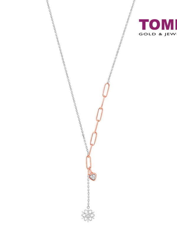 11000pxw_0000_Layer2 TOMEI Noel Artistry Collection Diamond Necklace, White+Rose Gold 585