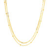 1100x762px_0023_NN3450-1Cv TOMEI Double-Layered Chain Necklace, Yellow Gold 916