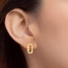 TOMEI Lusso Italia Long Loop Earrings With Beads, Yellow Gold 916