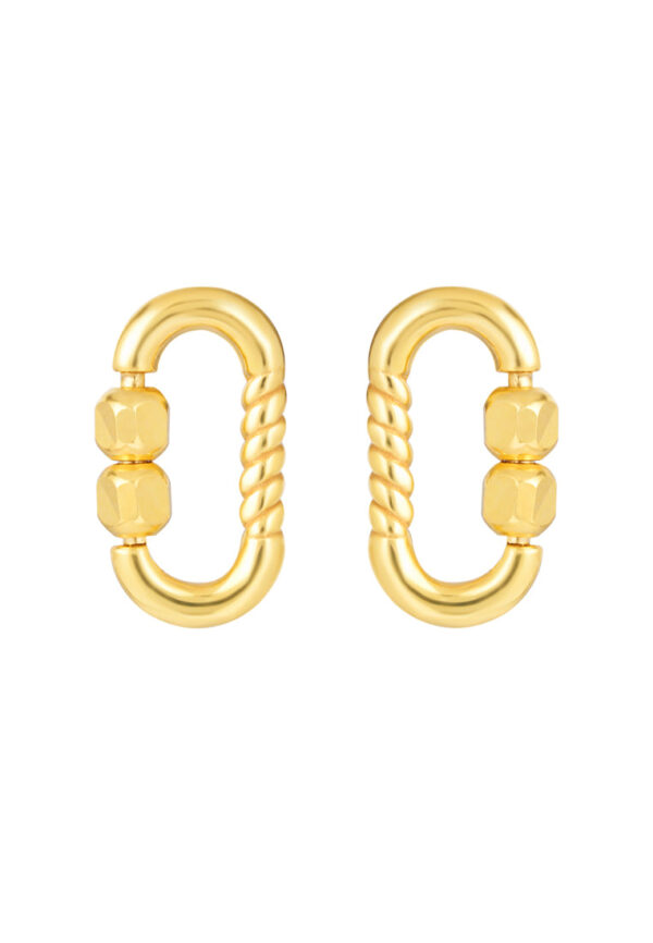 TOMEI Lusso Italia Long Loop Earrings With Beads, Yellow Gold 916