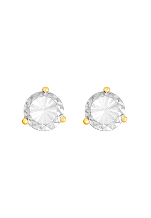 1100x762px_24July_0017_DC-YG1332E-2C TOMEI Diamond Cut Collection Solitaire Earrings, Yellow Gold 916