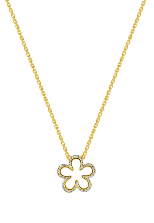 1100x762px_24March_0001_SET-N7311-2C TOMEI Dual-Tone Flower Necklace, Yellow Gold 916