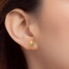 TOMEI Pink Petal Earrings, Yellow Gold 916