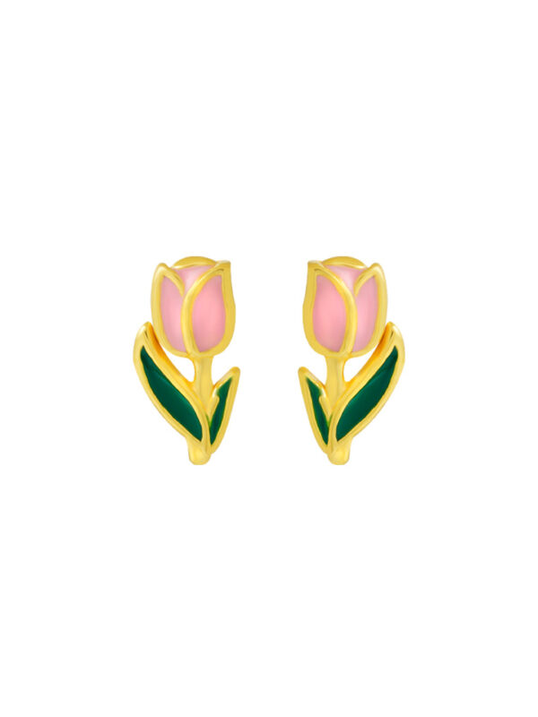 1100x762px_24March_0010_9Q-E24-1445-EC TOMEI Pink Petal Earrings, Yellow Gold 916