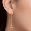 TOMEI Flower Drop Earrings, Yellow Gold 916