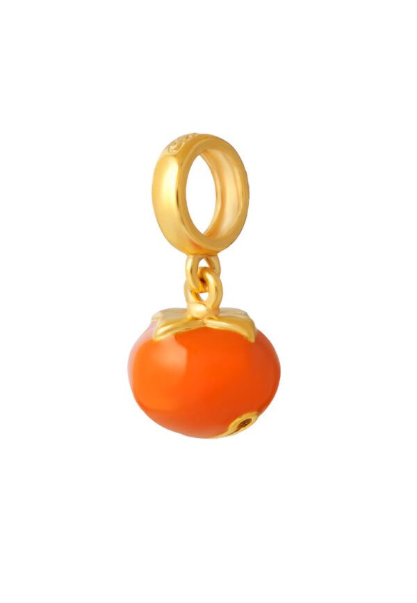 TOMEI Chomel Collection Persimmon Charm, Yellow Gold 916