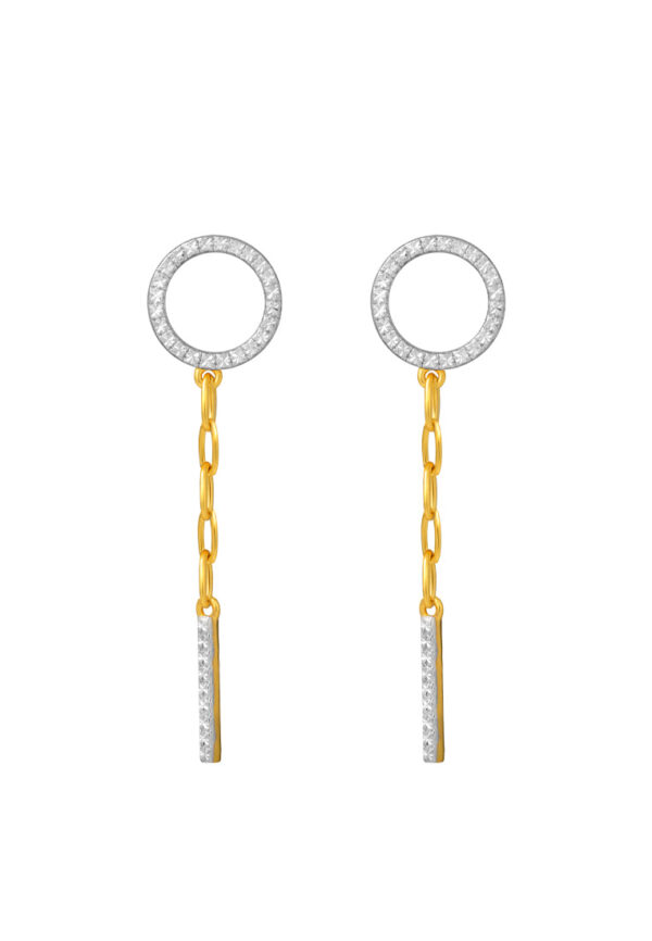 1100x762px_29May_0006_WS-YG1307E-2C TOMEI Dual-Tone Circle & Bar Drop Earrings, Yellow Gold 916