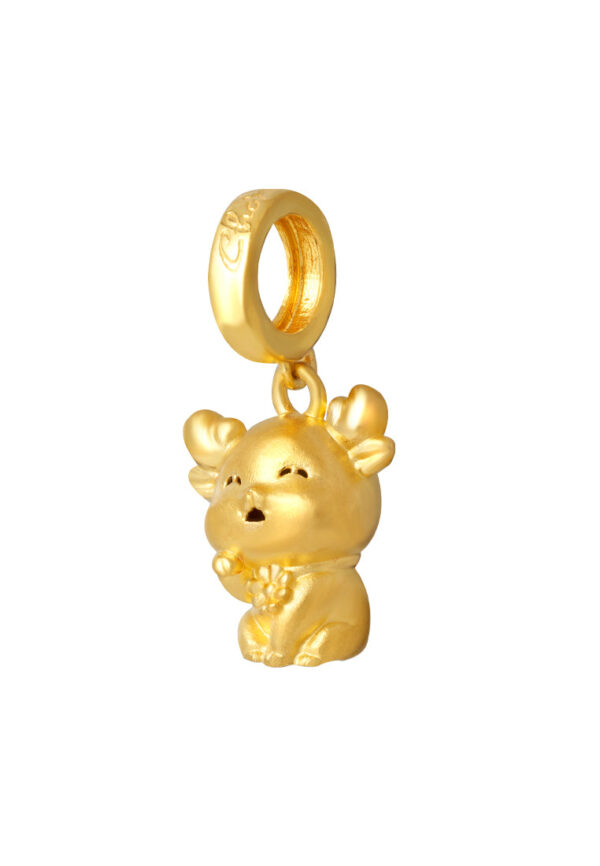 TOMEI Chomel Collection Innocent Deer Charm, Yellow Gold 916