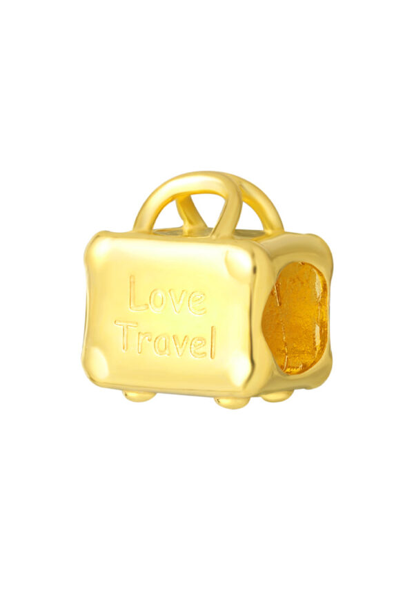 TOMEI Chomel Collection I Love Travel Charm, Yellow Gold 916