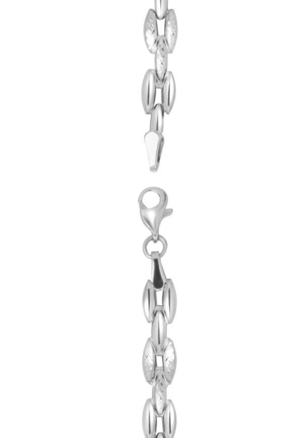 TOMEI Plain Gold Bracelet,White Gold 585
