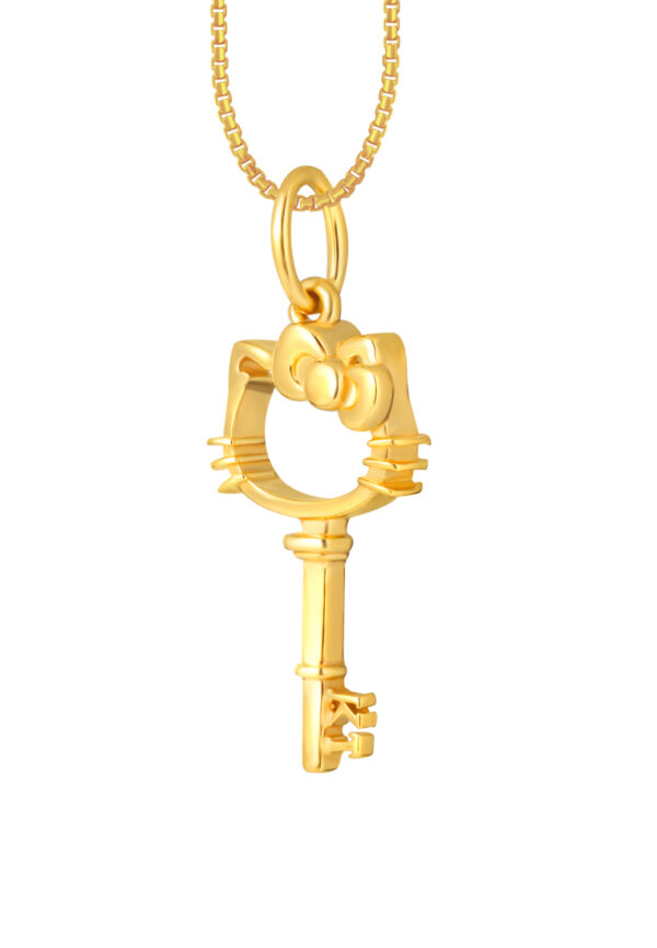 TOMEI x SANRIO Hello Kitty Key Pendant, Yellow Gold 916