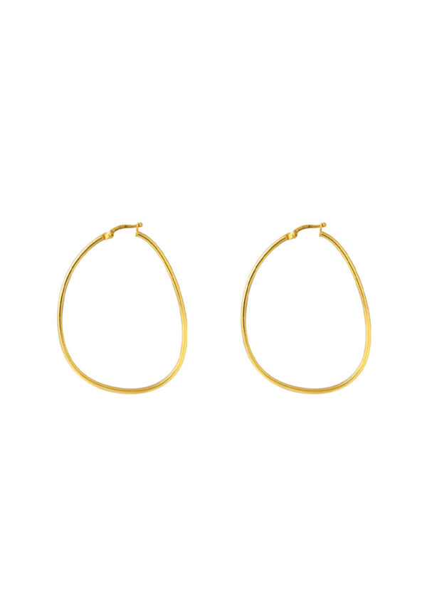 1100x762px_9July_0021_XXTE14449-SL-1C TOMEI Lusso Italia Modern Loop Earrings, Yellow Gold 916