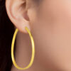 1100x762px_9July_0022_XXTE14449-SL-1C TOMEI Lusso Italia Modern Loop Earrings, Yellow Gold 916