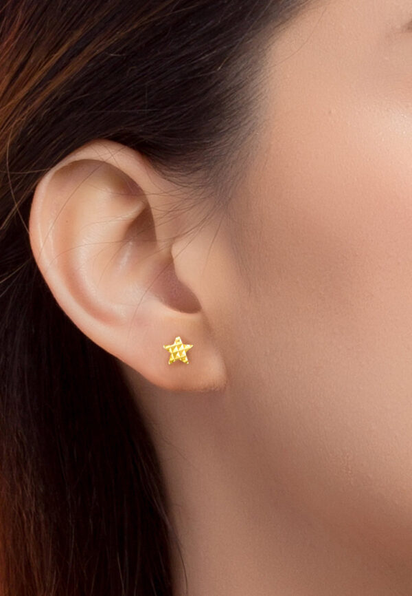 TOMEI Lusso Italia Star Earrings, Yellow Gold 916