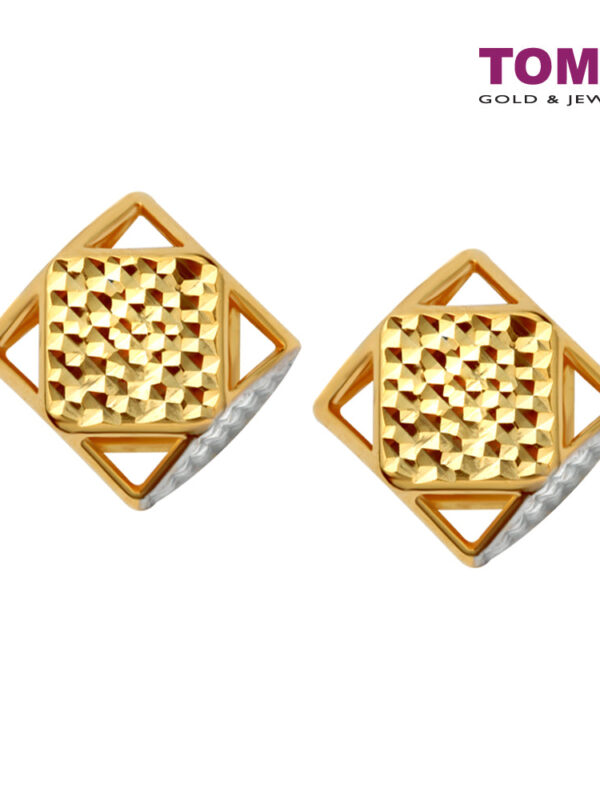 1109_etomei_live_1000px_Product3 Dual-Tone Luxe Allure Earrings | Tomei Yellow Gold 916