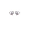 TOMEI Hold My Heart Earrings, White Gold 585