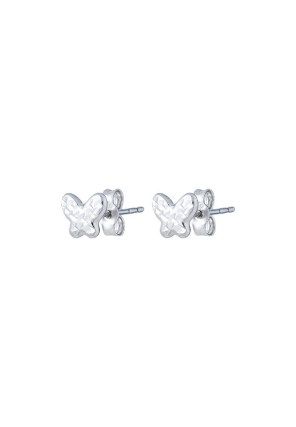 1Tomei_0052_Sony_19327.psd TOMEI Butterfly Earrings, White Gold 585