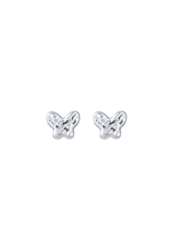 1Tomei_0053_Sony_19323.psd TOMEI Butterfly Earrings, White Gold 585