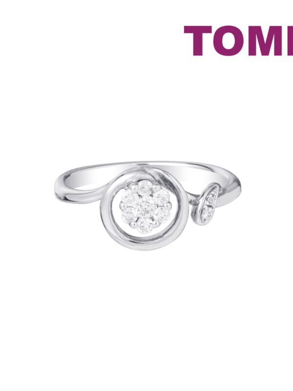 1Untitled-1_0040_ColorBalance1copy TOMEI Minimalist Blossom Diamond Ring, White Gold 375