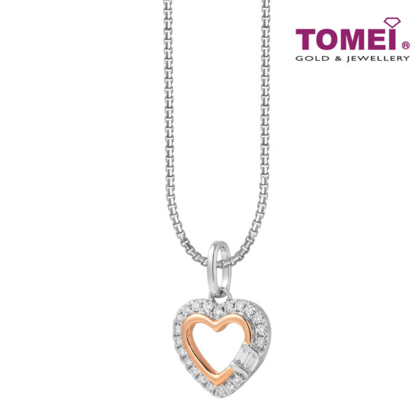 1tomei_0006s_0001_Sony_21298.psd TOMEI Love Is Beautiful Collection Pendant Set, White+Rose Gold 585