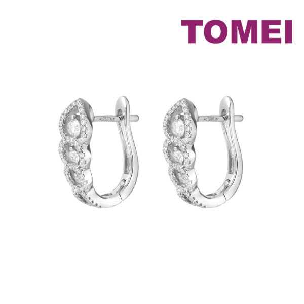 TOMEI Bonnie Earrings, Diamond White Gold 750