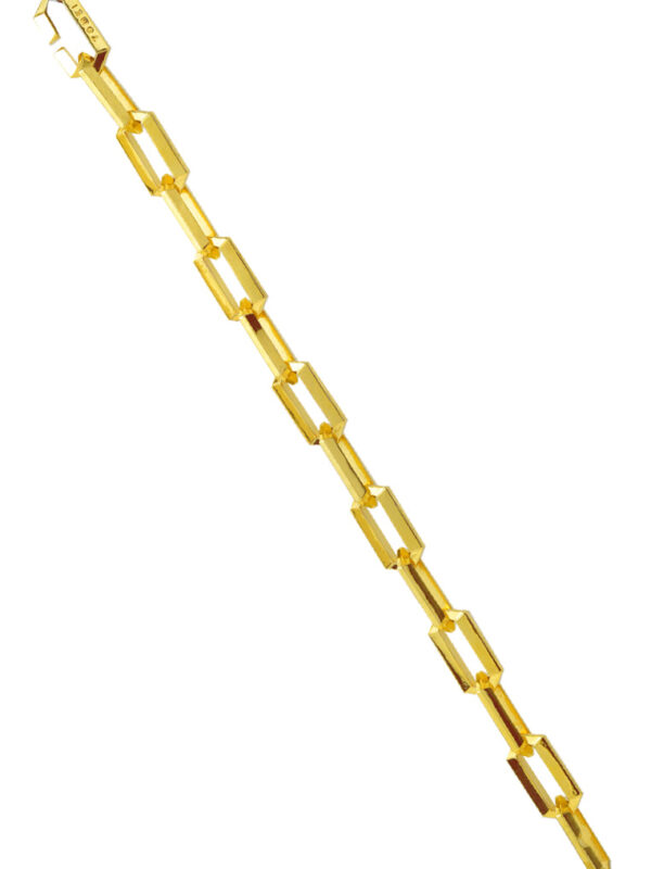 202407260227022f7b1cbffc8f648d09541d291708a358 TOMEI Heavy Geometric Linked Chain Bracelet, Yellow Gold 916