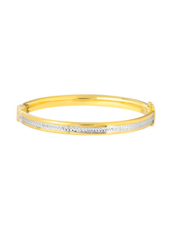 20240809072115b006b33470e973f1eb7d3b4a6bebb832 TOMEI Dual-Tone Simplicity Bangle, Yellow Gold 916