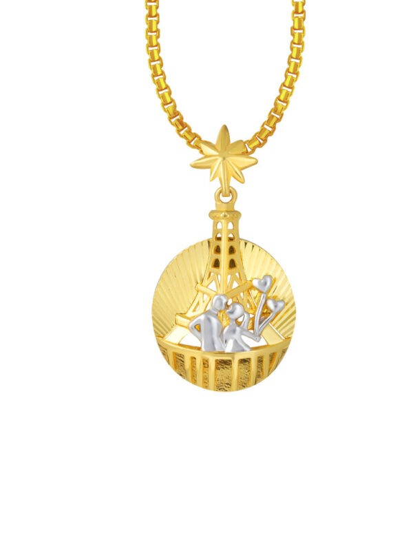 2024080907241876354f3df48d32397a0b03943d53d2b8 TOMEI Paris in Love Pendant, Yellow Gold 916