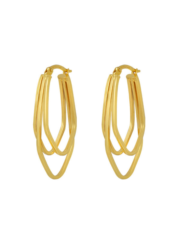 20240809082833a120700bed970dea2c8317b3d17a9be1 TOMEI Lusso Italia Triple Hoop Earrings, Yellow Gold 916