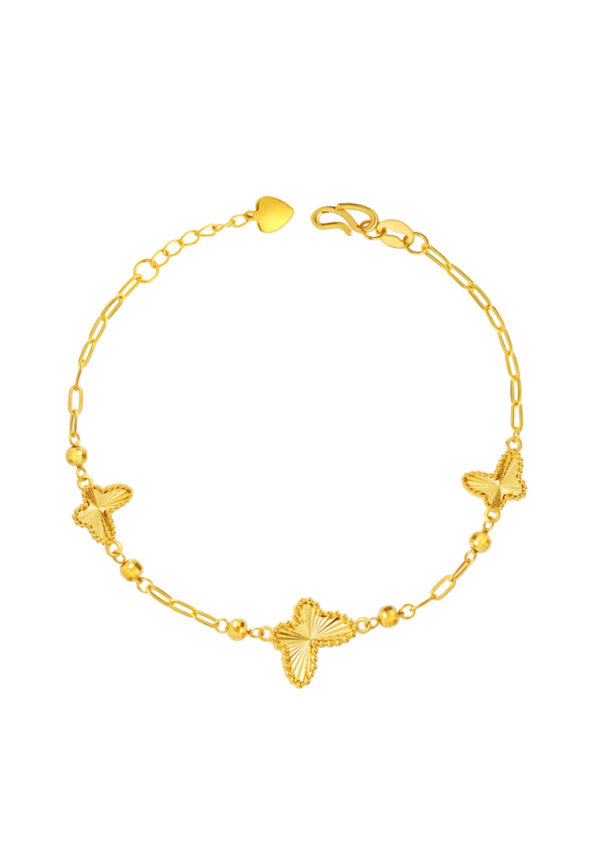 202409200254549d43ce9c2101e6d20fc4bdef31aecf94 TOMEI Butterfly Bracelet, Yellow Gold 999 (5G)