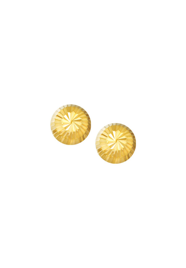 20241008080504f63ba521f32da7090cc4b0136ea4e9f0 TOMEI Lusso Italia Lasered Button Earrings, Yellow Gold 916