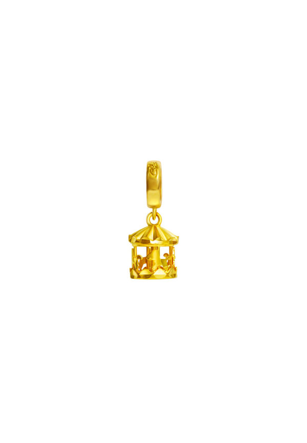 20241009071817aff94eeff43c4949382a5a52dde8ff7c TOMEI Chomel Collection Carousel Charm, Yellow Gold 916