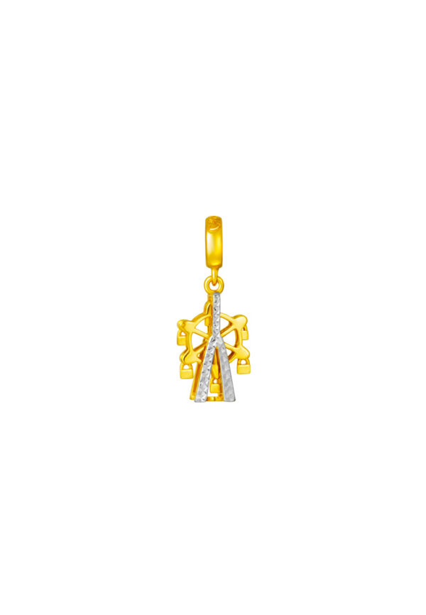 2024102109274670c1ffba53afb1646f8d1dbec013aa70 TOMEI Chomel Collection Ferris Wheel Charm, Yellow Gold 916