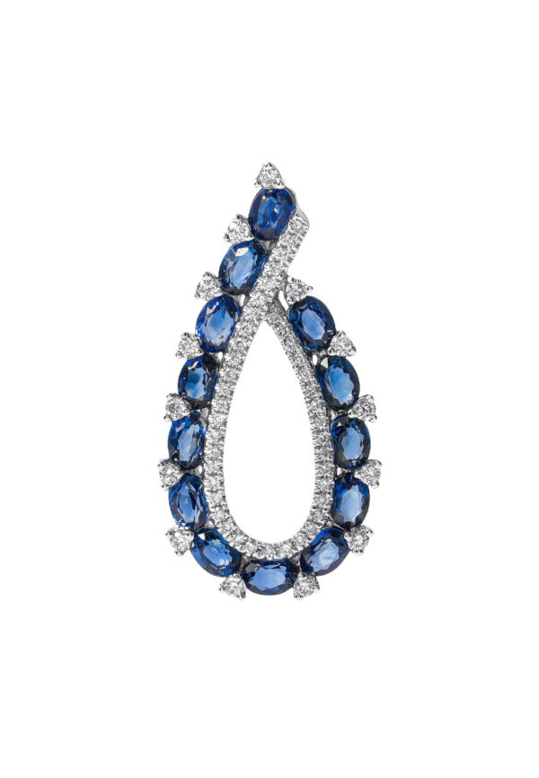 202411070933328f2c663ca4fbd63e48c90bf00ad83139 TOMEI Blue Sapphire Pendant, White Gold 750
