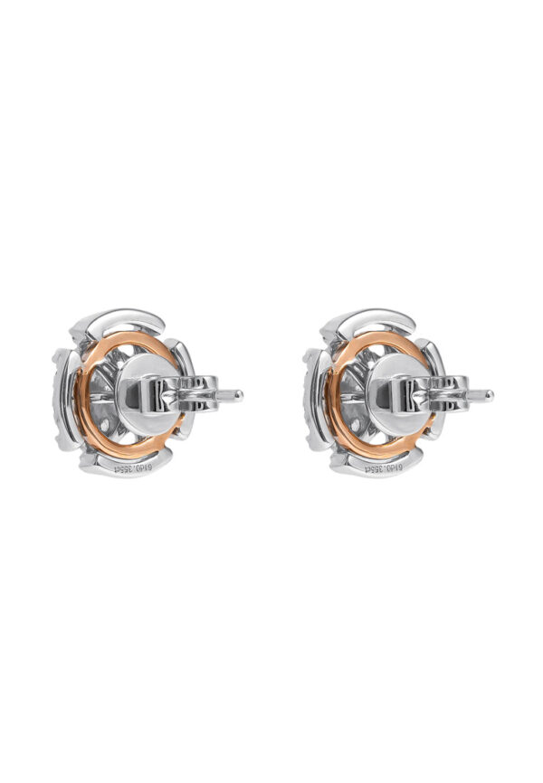 TOMEI Blooms Of Fortune Diamond Earrings, White+Rose Gold 750