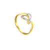 2024111907001436b417bba0ac8ac172e161a295026ea7 TOMEI Dual-Tone Twisted Heart Ring, Yellow Gold 916