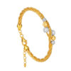20241119083105b25b44a40e7426f7cc6f453c26ac0308 TOMEI Dual-Tone Lasered Balls Bangle, Yellow Gold 916