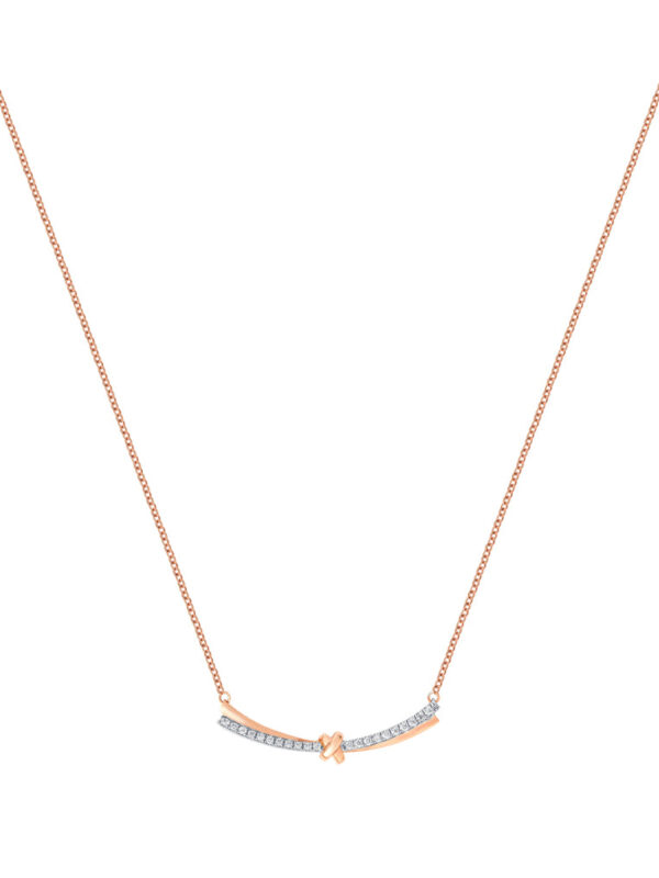 20241122064517a2660328193a6af27c7b9a56beb25184 TOMEI Lovely Knot Necklace, Rose Gold 750