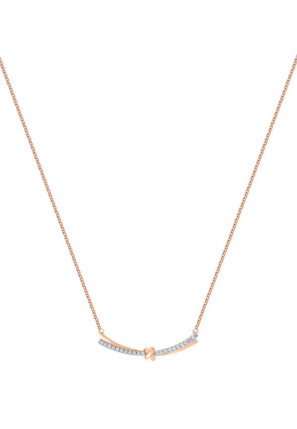 20241122064517a2660328193a6af27c7b9a56beb25184 TOMEI Lovely Knot Necklace, Rose Gold 750