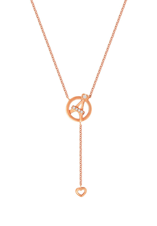 2024112207071999f9c3c1b1c18dc6b778660f183f7a7c TOMEI Love Of Tower Necklace, Rose Gold 750