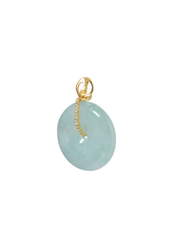 202412050143147cfd3a1fbe4fb2b2b79e32597f6e27a7 TOMEI Peacefully Jade Pendant, Yellow Gold 750