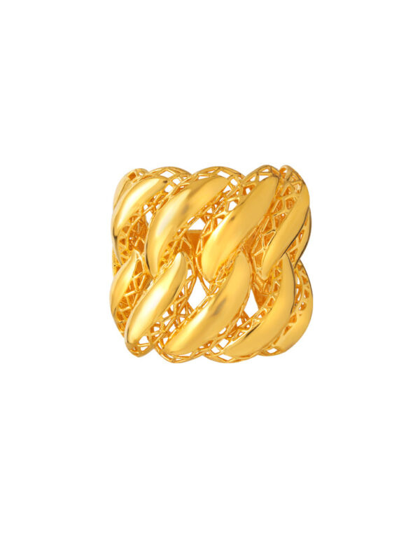 2024120609154642f31b87efbccd3fc6872854c8345dbb TOMEI Hollow Concept Ring, Yellow Gold 916